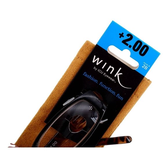 Wink by ICU Eyewear Reading Glasses Black Brown Tortoise Shell +2.00 New - Picture 4 of 5